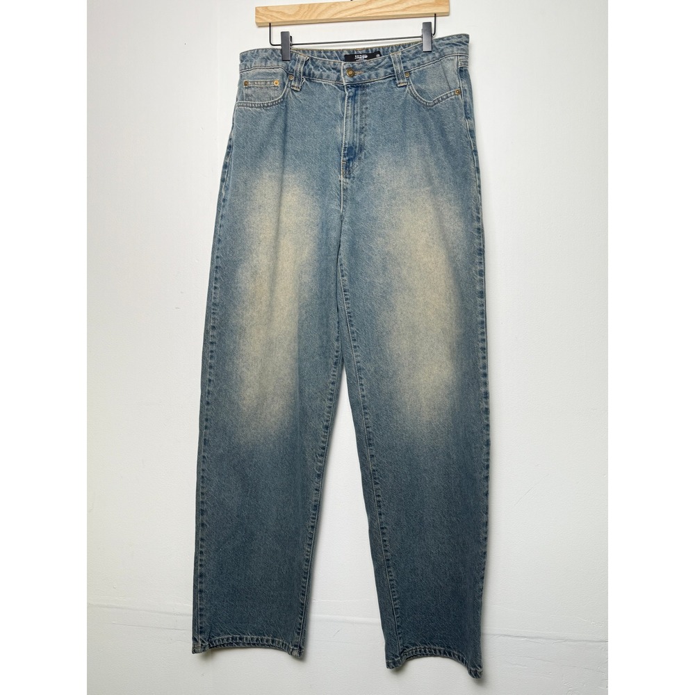 Jaded London Wide Leg Jeans Washed Blue Denim W30 Made in Turkey‎